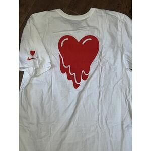 Nike x Emotionally Unavailable EU Heart Tee White Men's Small Collab NWT